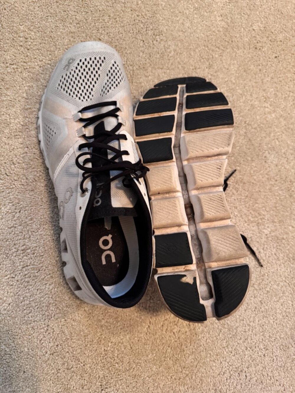 On Cloud X Running Shoes Men's 10.5 White Helion Swiss Engineering - Picture 5 of 6